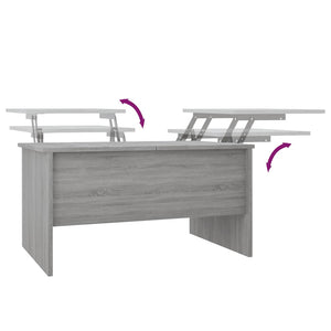 Couchtisch Grau Sonoma 80x50 cm