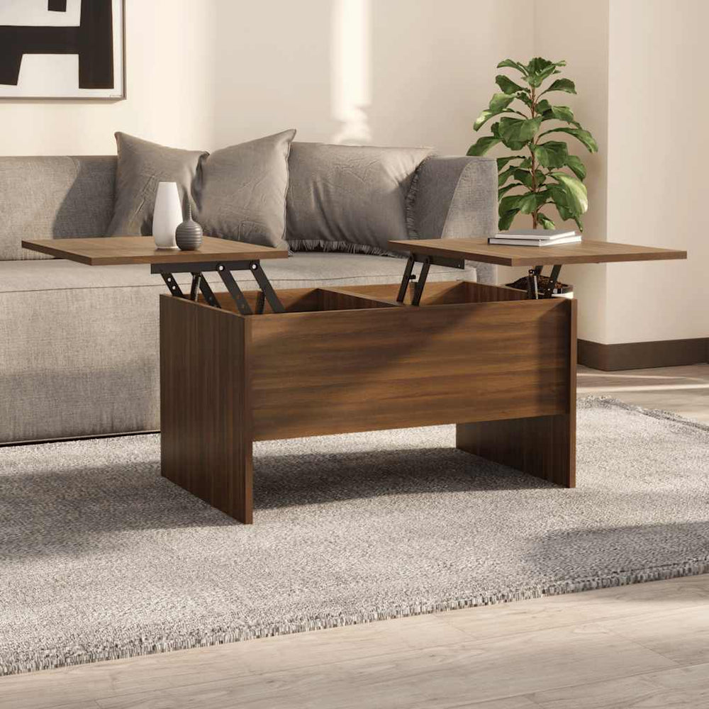vidaXL Coffee Table Brown Oak Look 80x50x42.5 cm Engineered Wood