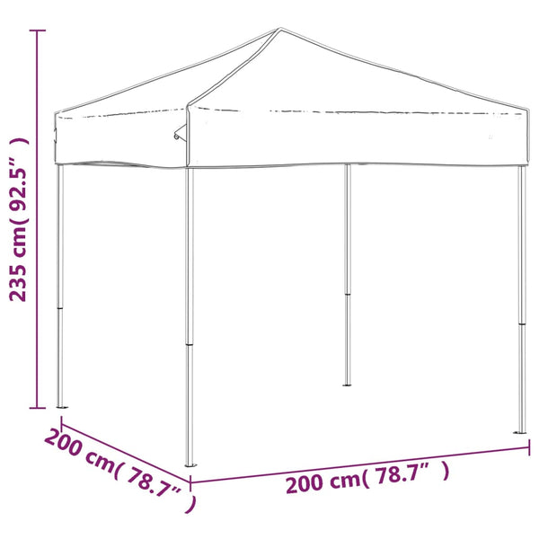 Blaues Faltbares Partyzelt 2x2 m