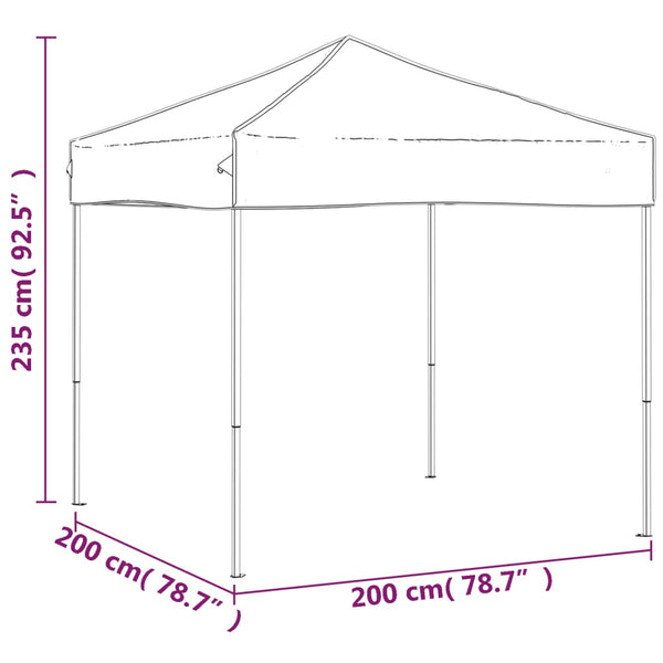 Faltbares Partyzelt Anthrazit 2x2 m