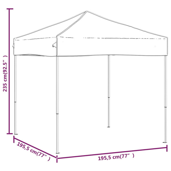 Schwarzes Faltbares Partyzelt 2x2 m