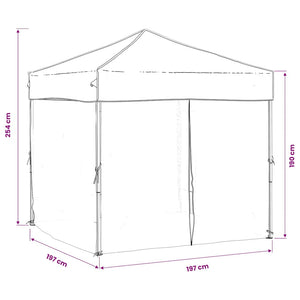 Faltbares Partyzelt Anthrazit 2x2 m