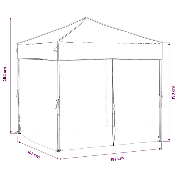 Faltbares Partyzelt Anthrazit 2x2 m
