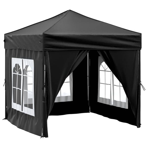 Faltbares Partyzelt Schwarz 2x2 m