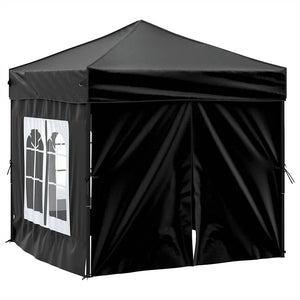 Faltbares Partyzelt Schwarz 2x2 m