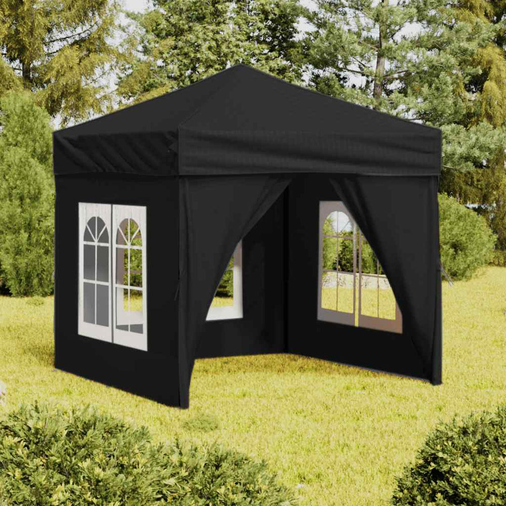 Faltbares Partyzelt Schwarz 2x2 m