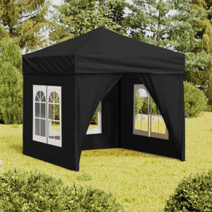 Faltbares Partyzelt Schwarz 2x2 m