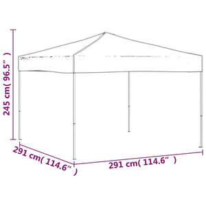 Creme Faltbares Partyzelt 3x3 m