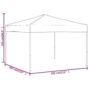 Faltbares Partyzelt Schwarz 3x3 m