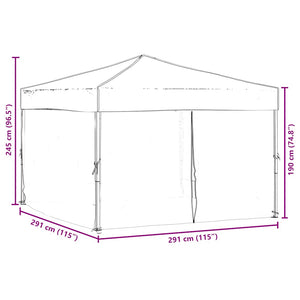 Faltbares Partyzelt Anthrazit 3x3 m