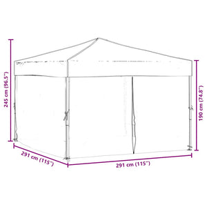 Rotes Faltbares Partyzelt 3x3 m