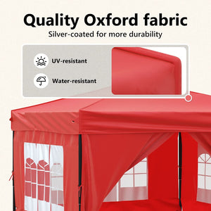 Rotes Faltbares Partyzelt 3x3 m