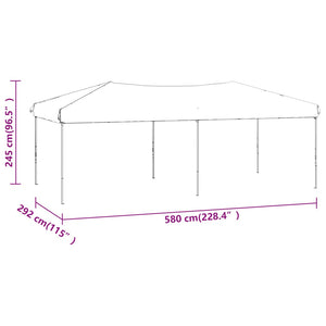 Creme Faltbares Partyzelt 3x6 m