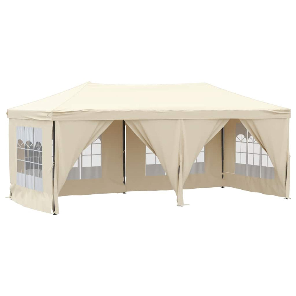 Faltbares Partyzelt mit Seitenwänden Creme 3x6 m