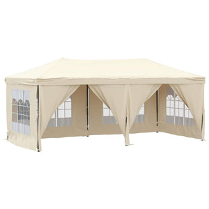 Faltbares Partyzelt mit Seitenwänden Creme 3x6 m