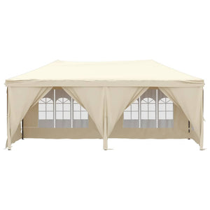 Faltbares Partyzelt mit Seitenwänden Creme 3x6 m