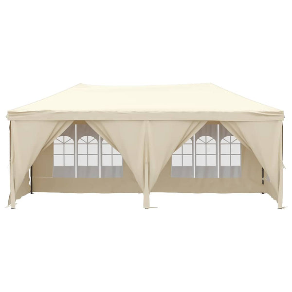 Faltbares Partyzelt mit Seitenwänden Creme 3x6 m
