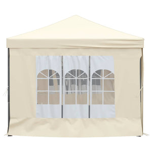 Faltbares Partyzelt mit Seitenwänden Creme 3x6 m