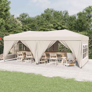 Faltbares Partyzelt mit Seitenwänden Creme 3x6 m