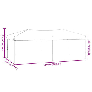 Faltbares Partyzelt 3x6 m Anthrazit
