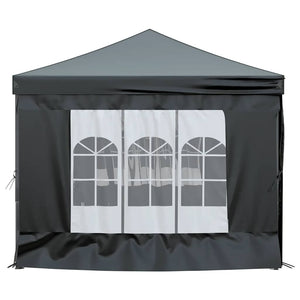 Faltbares Partyzelt Schwarz 3x6 m mit Seitenwänden