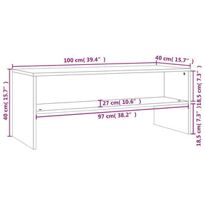 TV Schrank Braun Eichenoptik 100 cm