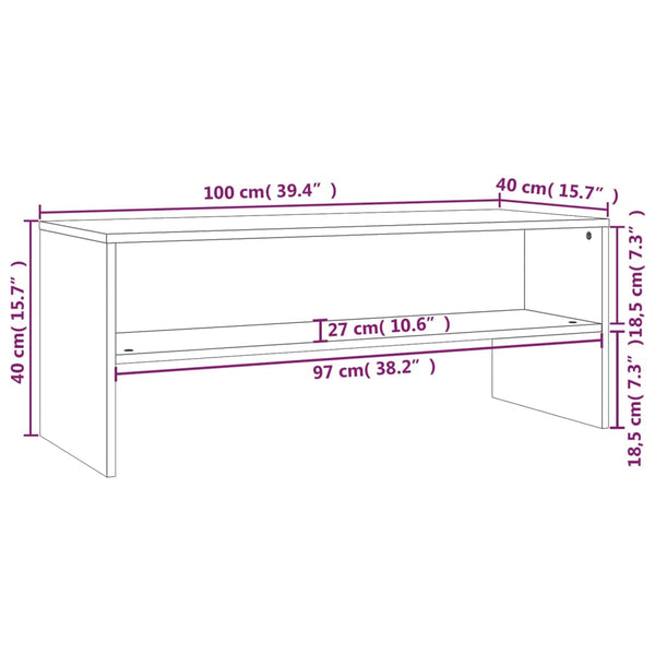 TV Schrank Braun Eichenoptik 100 cm
