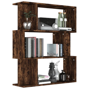 Bücherregal Raumteiler Räuchereiche 80x96 cm