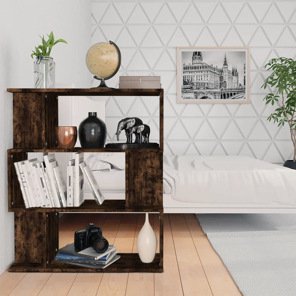 Bücherregal Raumteiler Räuchereiche 80x96 cm