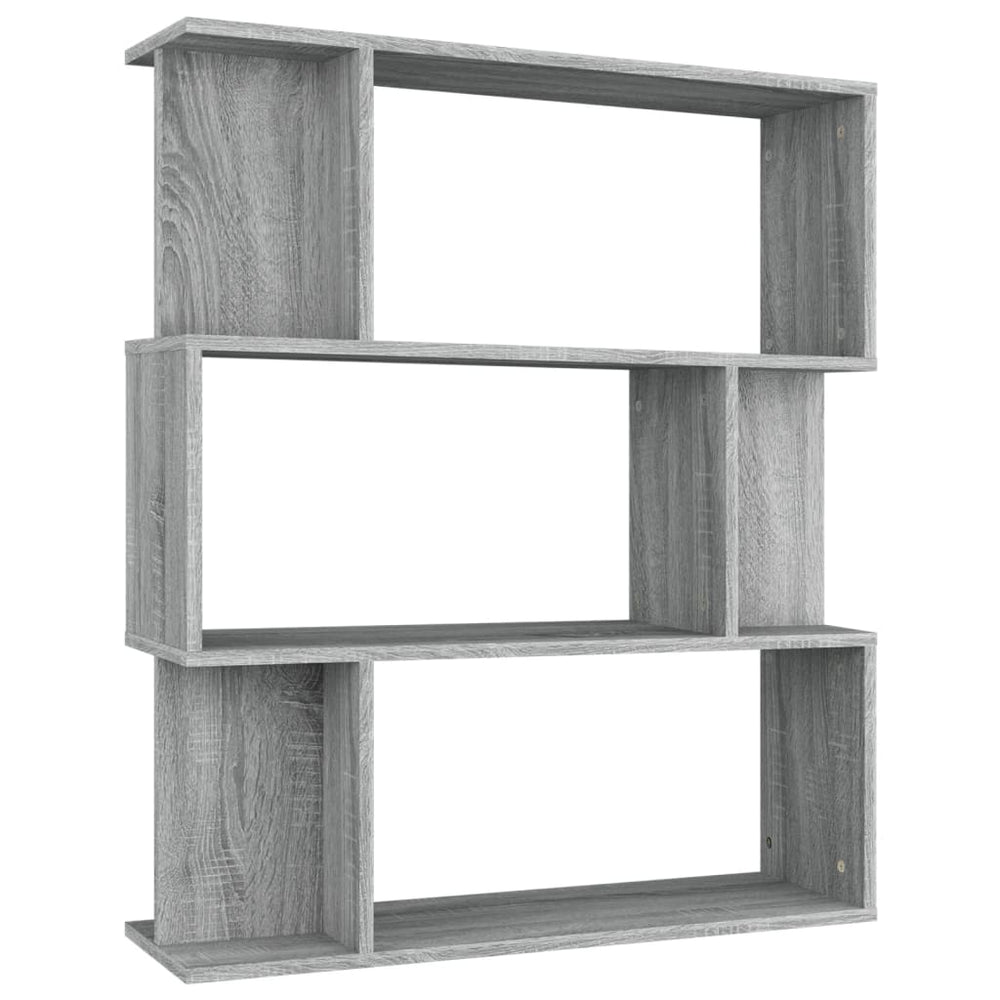 vidaXL Bibliothèque/Séparateur de pièce Gris Sonoma 80x24x96 cm Bois d'ingénierie