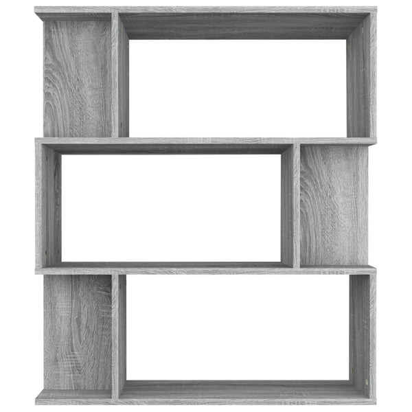 Bücherregal Raumteiler Grau Sonoma 80x96 cm