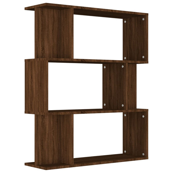 Bücherregal Raumteiler Braun Eiche 80x96 cm