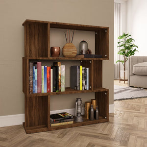 Bücherregal Raumteiler Braun Eiche 80x96 cm