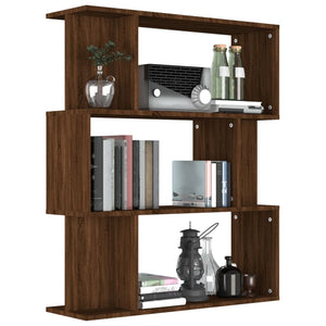 Bücherregal Raumteiler Braun Eiche 80x96 cm