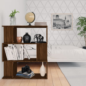 Bücherregal Raumteiler Braun Eiche 80x96 cm