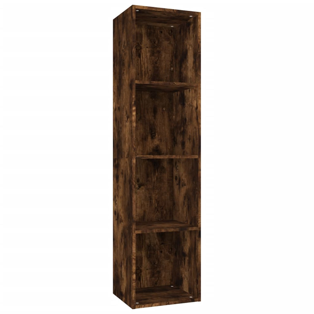 vidaXL Bibliothèque/meuble TV chêne fumé 36x30x143 cm en bois d'ingénierie