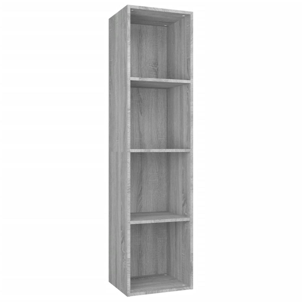 Grauer Bücherschrank/TV-Schrank Sonoma