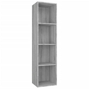 Grauer Bücherschrank/TV-Schrank Sonoma