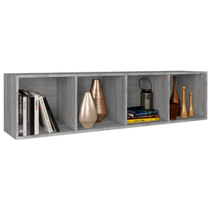 Grauer Bücherschrank/TV-Schrank Sonoma