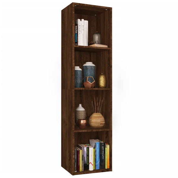 Bücherschrank TV-Schrank Braun Eiche 36x30x143 cm