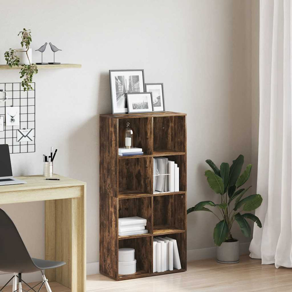 vidaXL Bibliothèque/buffet chêne fumé 66x30x130 cm bois d'ingénierie