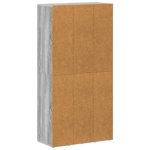 Bücherregal Sideboard Grau Sonoma 66x130 cm