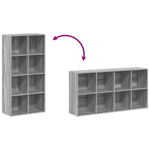 Bücherregal Sideboard Grau Sonoma 66x130 cm