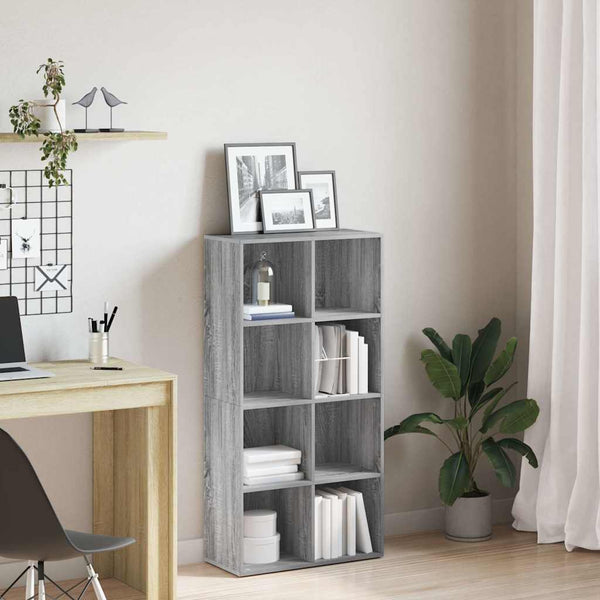 Bücherregal Sideboard Grau Sonoma 66x130 cm