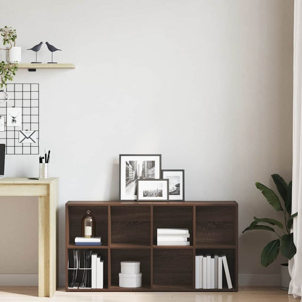 Bücherregal Sideboard Braun Eiche 66x130 cm
