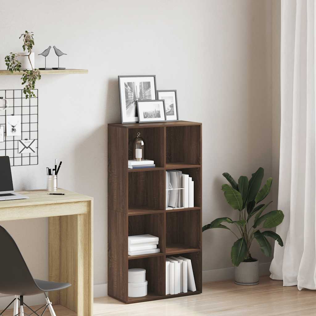 Bücherregal Sideboard Braun Eiche 66x130 cm