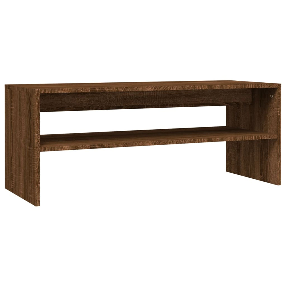 vidaXL Coffee Table Brown Oak Look 100x40x40 cm Engineered Wood