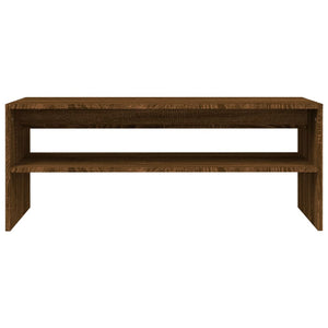 vidaXL Table basse marron aspect chêne 100x40x40 cm Bois d'ingénierie