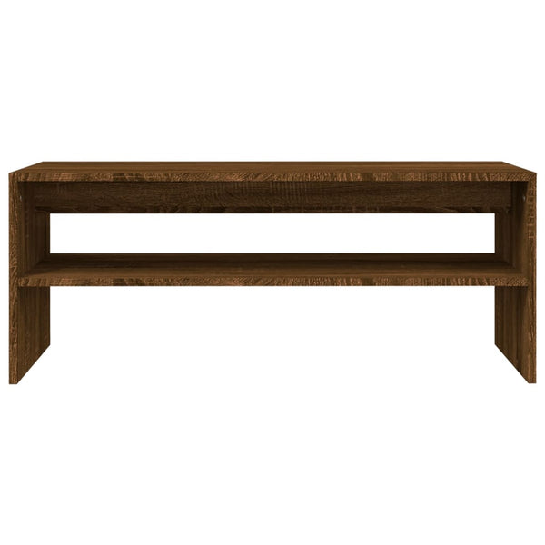 vidaXL Table basse marron aspect chêne 100x40x40 cm Bois d'ingénierie
