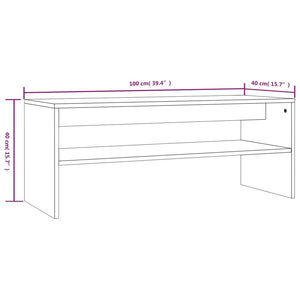 vidaXL Table basse marron aspect chêne 100x40x40 cm Bois d'ingénierie